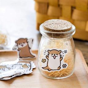 img 1 attached to 🦦 Kawaii Otter Stickers Set: 45Pcs Fun Animal Adhesive Stickers for Scrapbooking, Diary, Photo Albums – Perfect Decorative Classic Toys for Children