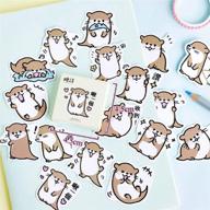 🦦 kawaii otter stickers set: 45pcs fun animal adhesive stickers for scrapbooking, diary, photo albums – perfect decorative classic toys for children logo