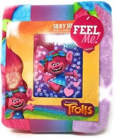 img 3 attached to 🌟 DreamWorks Silky Soft Trolls Bright Star Throw Blanket 40IN X 50IN: Snuggle in Style!