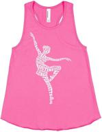 threadrock girls ballerina typography racerback logo