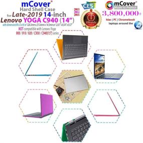 img 3 attached to 💼 mCover Hard Shell Case for 14-Inch Lenovo Yoga C940 (Late-2019) - Aqua (Not Compatible with Older Yoga 900/910/920/C930)