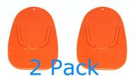 🏍️ motorcycle kickstand 2 pack plate biker's orange kick stand pad - enhance stability and protect bike! logo