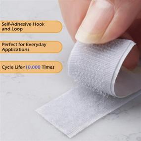 img 2 attached to ⭕️ LuBanSir Self Adhesive Dots - 600pcs (300 Pairs), 0.78 Inch / 20MM Diameter Sticky Back Coin Dots with 2 Roll 1&#34; Width Hook and Loop Adhesive Tapes - Total 6.55 Feet Length, White