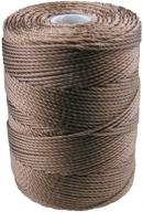 🧵 c-lon bead cord, sepia - 0.5mm, 92 yard spool: durable and versatile beading cord for jewelry making logo