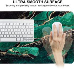 img 1 attached to Ergonomic Keyboard Extended Waterproof Malachite