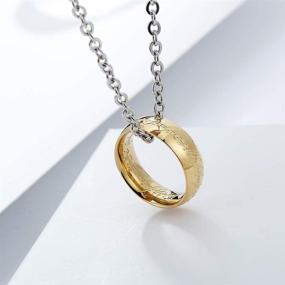 img 1 attached to 💍 Gold Tone Winssigma Engraved The Ring Pendant Necklace - Ideal for Fan Cosplay, Costume Jewelry