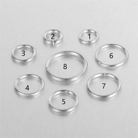 img 1 attached to 💍 VALYRIA 500pcs Silver Tone Stainless Steel Open Jump Rings: Ideal for Jewelry Making, 10mmx1mm Size