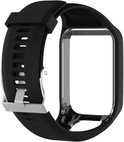 img 3 attached to 📿 TUSITA - Silicone Replacement Strap Bracelet Wristband for Tomtom Runner 2 3, Spark 3, Golfer 2, Adventurer - GPS Smart Watch Accessories
