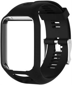 img 1 attached to 📿 TUSITA - Silicone Replacement Strap Bracelet Wristband for Tomtom Runner 2 3, Spark 3, Golfer 2, Adventurer - GPS Smart Watch Accessories