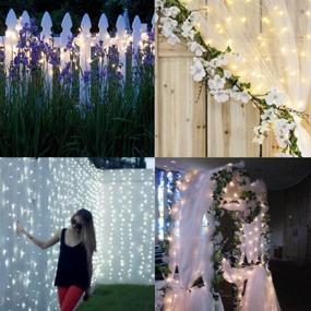 img 3 attached to 🌞 Warm White Solar String Light - DeVida 100 LED Set on White Cord, Hassle-Free & Waterproof for Decorative Wedding Arch, Picket Fence, Wall, Tree, Patio - Easy Installation (Warm White on White Wire)