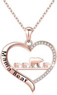 🐻 ensianth mama bear heart pendant necklace - perfect gift for mother's day logo