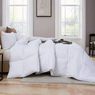 🛏️ ousidan soft brushed microfiber comforter king size | down alternative duvet insert with 8 corner tabs | white | 106x90 inches logo