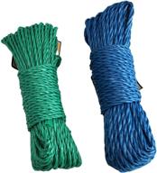 75ft twisted poly rope (2 pack), 1/4 inch - versatile all purpose logo