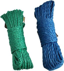 img 4 attached to 75ft Twisted Poly Rope (2 Pack), 1/4 inch - Versatile All Purpose