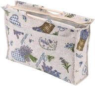 🧶 knitting tote bag: stylish yarn storage with wood handle for knitting & sewing tools logo