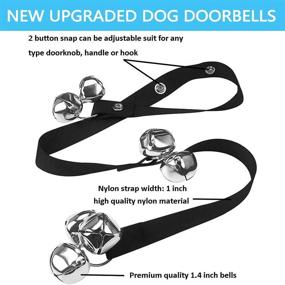 img 3 attached to CATOOP Premium Dog Doorbells: Easy Potty Training Bell for Big Dogs - Adjustable & Extra Loud - High-Quality Training Aid with 7 Extra Large Bells