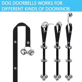 img 2 attached to CATOOP Premium Dog Doorbells: Easy Potty Training Bell for Big Dogs - Adjustable & Extra Loud - High-Quality Training Aid with 7 Extra Large Bells