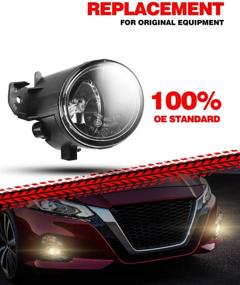 img 3 attached to Torchbeam Fog Lights | Fits 2004-2015 Sentra, 2008-2010 M35/M45, 07-up Altima Sedan | Replacement Driving Fog Lamp Assembly | H11 12V 55W Halogen Bulbs | Clear Lens | Complete with Wiring Kit