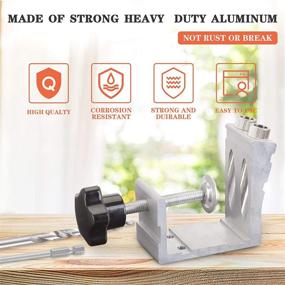 img 2 attached to 🔩 All-In-One Pocket Hole Jig: XOOL 25 Pcs Aluminum Kit for Woodworking and Carpenters