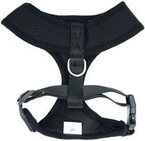 img 2 attached to 🐾 WONDERPUP Soft Mesh Dog Harness - Comfortable Padded Vest, No Pull Walking - Adjustable Black S Size