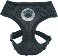 🐾 wonderpup soft mesh dog harness - comfortable padded vest, no pull walking - adjustable black s size logo