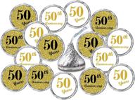 🍫 50th anniversary hershey's kisses stickers (set of 216) – wedding chocolate drops labels for party favors and decor logo