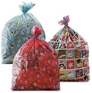 🎁 premium giant christmas gift bag set with gift tag! durable and festive - 36"x 44" size logo