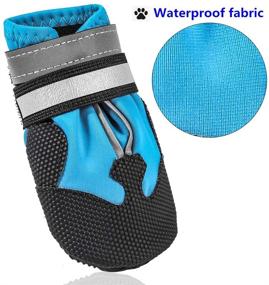 img 2 attached to AblePet Waterproof Dog Boots Shoes – Anti-Slip Booties for Medium and Large Dogs (4Pcs) – Adjustable Strap, Reflective Strip, Premium Paw Protector