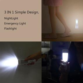 img 1 attached to 🔦 2-Pack Bright White Motion Sensor Wall Night Light Kit - Ideal for Power Outages, Hurricanes, and Emergencies - Includes Power Failure LED Light, Rechargeable Torch, and Emergency Flashlights