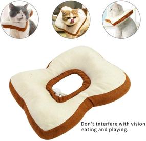 img 1 attached to 🥑 Amersumer 2 Soft Cute Cat Cotton Cones for Post-Surgery Recovery, Adjustable Avocado Neck Cone and Toast Bread Cat Collar, Protective Elizabethan Collar for Cats, Kittens, and Small Dogs