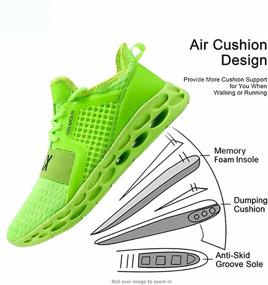 img 2 attached to GSLMOLN Running Lightweight Breathable Athletic Men's Shoes