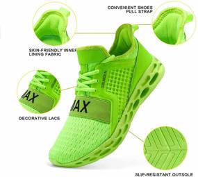 img 1 attached to GSLMOLN Running Lightweight Breathable Athletic Men's Shoes