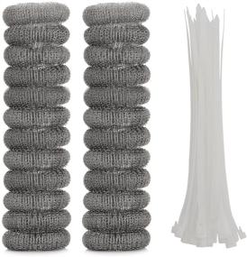 img 4 attached to ONUPGO 24 Pack Stainless Steel Lint Traps for Washing Machine - Keep Your Laundry Lint-Free! Easy Installation with Nylon Cable Ties.