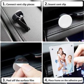 img 2 attached to 🚗 Temlum Car Photo/Picture Frame - Fits Standard Wallet Size (2.5'' x 3.5'') - Premium Acrylic Car Vent Photo Holder with Absorbent Pad - Custom Air Freshener - Clips to Automotive Fan Outlet (1 PCS)