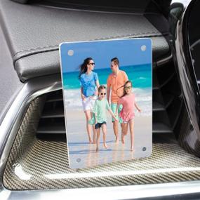 img 4 attached to 🚗 Temlum Car Photo/Picture Frame - Fits Standard Wallet Size (2.5'' x 3.5'') - Premium Acrylic Car Vent Photo Holder with Absorbent Pad - Custom Air Freshener - Clips to Automotive Fan Outlet (1 PCS)