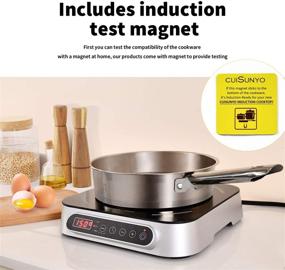 img 2 attached to Cuisunyo Induction Cooktop: Powerful 1800W Countertop Burners with Advanced Digital Sensor and Timer Settings - Ideal for Magnetic Cookware