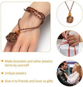 img 2 attached to 📿 2 Pieces Necklace Cord Empty Stone Holder, Crystal Necklace Holder for Quartz Crystal Raw Stone Jewelry Making, Leather Necklace Cord (Black/Brown, 25-30mm)