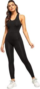 img 4 attached to SweatyRocks Spaghetti Bodycon Jumpsuits Playsuit Women's Clothing