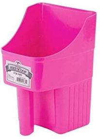 img 1 attached to 🔴 LITTLE GIANT Enclosed Plastic Feed Scoop - Hot Pink | Heavy Duty Stackable Scoop with Measure Marks - 3 Quart (Item No. 153850)