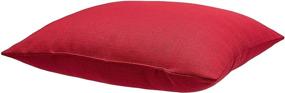 img 3 attached to 🔴 Amazon Basics 2-Pack Linen Style Decorative Throw Pillows - Classic Red, 18" Square: Affordable and Stylish
