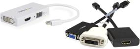 img 1 attached to 🔌 Адаптер StarTech.com для путешествий: Mini DisplayPort в VGA DVI HDMI конвертер - белый - портативное 3-в-1 решение