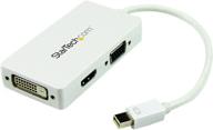 🔌 адаптер startech.com для путешествий: mini displayport в vga dvi hdmi конвертер - белый - портативное 3-в-1 решение логотип