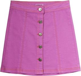 img 2 attached to 👧 Girls' Clothing: KIDPIK Colored Denim Skirt Mojito - Stylish Skirts & Skorts