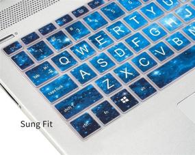 img 2 attached to 🔵✨ Keyboard Cover for HP Envy x360 15.6" 2-in-1 Laptop (15M-ED0013DX/ED1023DX/ED1013DX & EE0013DX/EE0023DX) and HP Envy 17.3" Laptop with Fingerprint Reader (17M-CH0013DX/CG0013DX/CG1013DX/CG100CG0019NR), Blue Star