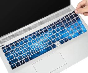 img 4 attached to 🔵✨ Keyboard Cover for HP Envy x360 15.6" 2-in-1 Laptop (15M-ED0013DX/ED1023DX/ED1013DX & EE0013DX/EE0023DX) and HP Envy 17.3" Laptop with Fingerprint Reader (17M-CH0013DX/CG0013DX/CG1013DX/CG100CG0019NR), Blue Star