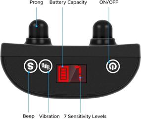 img 3 attached to 🐶 2021 Upgraded BATVOX Bark Collar - Rechargeable, No Shock Dog Barking Collar with Smart Chip, 7 Adjustable Sensitivity Vibration and Sound - Ideal for Small, Medium, and Large Dogs