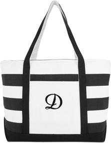 img 3 attached to DALIX Striped Satchel Personalized Ballent Women's Handbags & Wallets and Totes