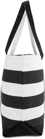 img 1 attached to DALIX Striped Satchel Personalized Ballent Women's Handbags & Wallets and Totes