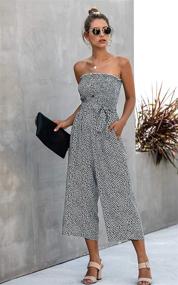 img 1 attached to 👗 Angashion Casual Shoulder Sleeveless Jumpsuit - Women's Clothing and Jumpsuits, Rompers & Overalls