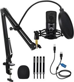 img 4 attached to 🎙️ FDUCE USB Streaming Microphone Kit: Professional 192Khz/24bit Studio Mic with Arm Stand for Singing, Gaming, Podcasts, and Online-Teaching